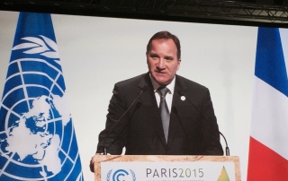 Swedish Prime Minister Stefan Lofven at COP21