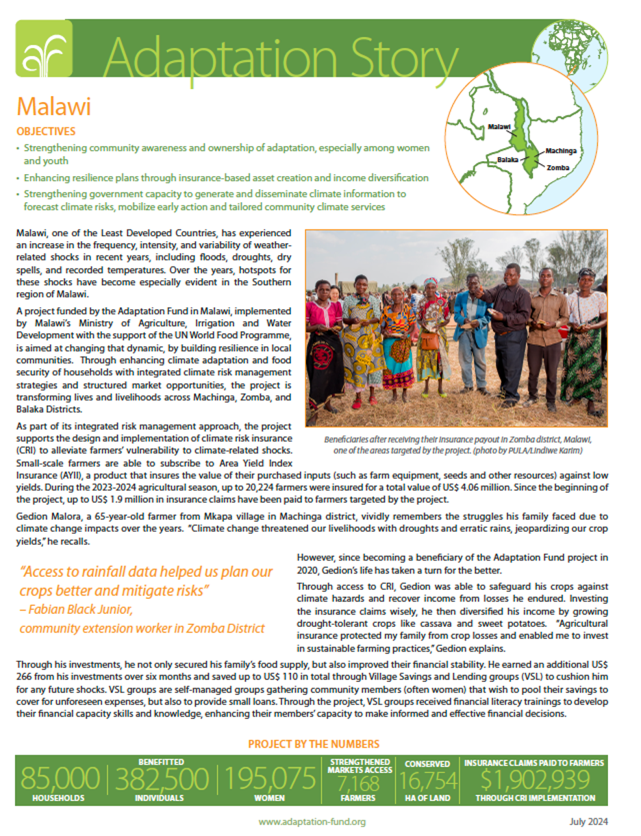 AF project story - Malawi - Adaptation Fund