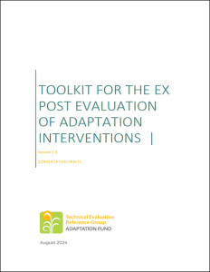 Toolkit for the Ex Post Evaluation of Adaptation Interventions